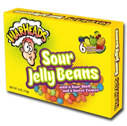 Warheads Sour Jelly Beans Theater Box de 4 Oz