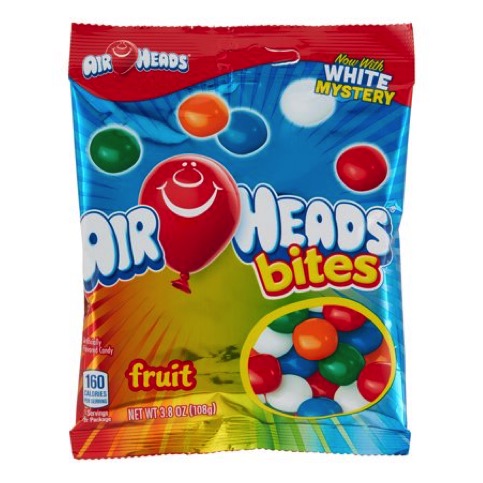 Airheads Bites Peg Bag Fruit 3.8 Oz