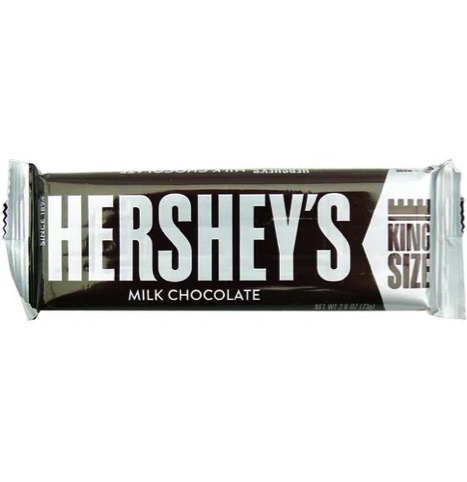 Hersheys Milk Chocolate King Size de 6 Oz