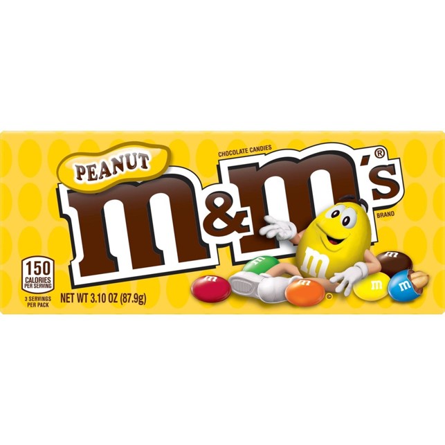 M&M's Peanut Chocolate Theater Box de 3.1 Oz