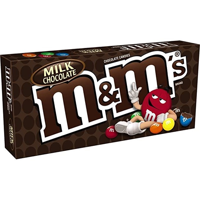 M&M's Milk Chocolate Candy Theater Box de 3.1 Oz