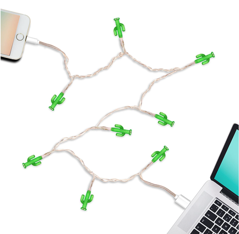 Cargador para IPhone con Luces de Cactus