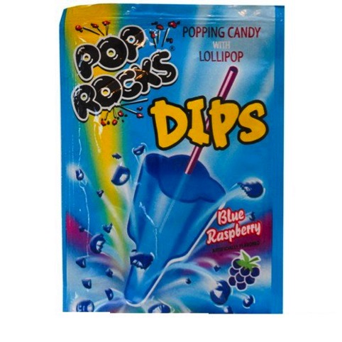 Pop Rocks Dips Sour Blue Raspberry de 0.63 Oz