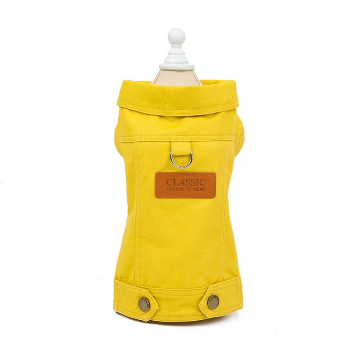 Chaqueta de Jean para Perro Amarilla - M