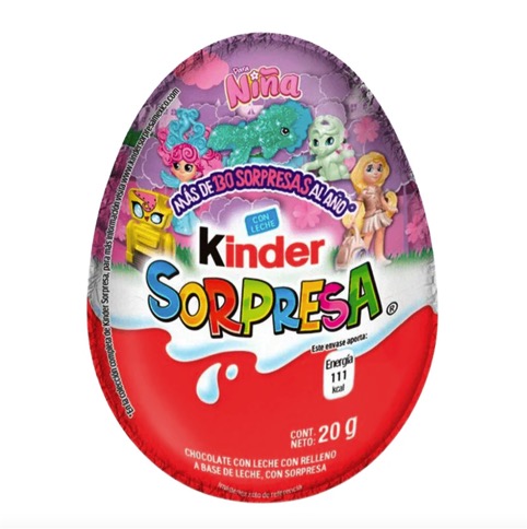 Huevo Kinder Sorpresa Niña