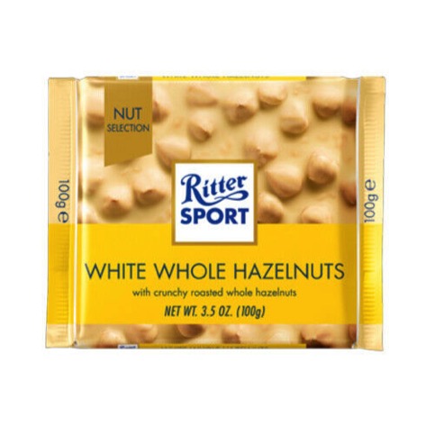 Ritter Sport Blanco con Avellanas Enteras