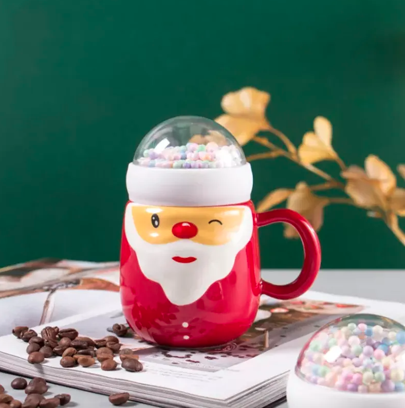 Taza Santa con Tapa Globo Confetti