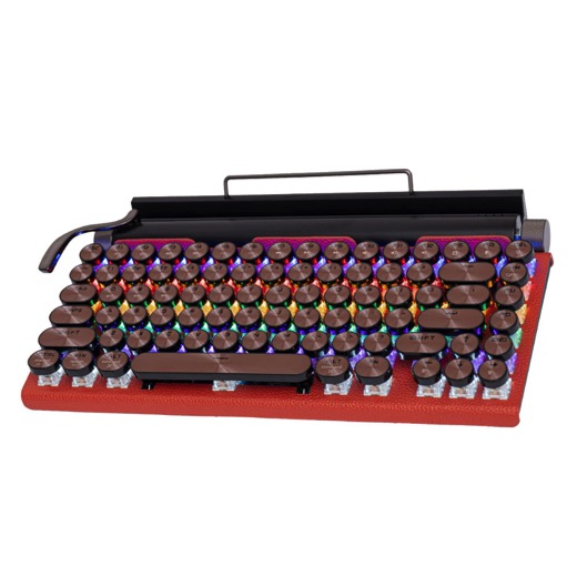 Teclado Retro con Luces Color Naranja