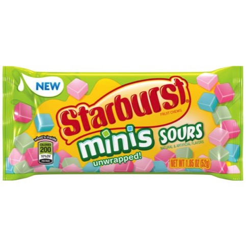 Starburst Mini Sours Unwrapped
