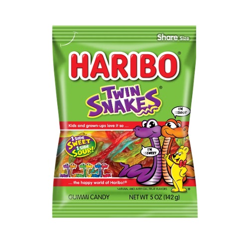 Gummies Haribo Twin Snakes 5 oz