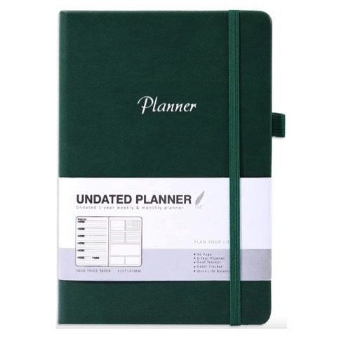 Agenda Sin Fecha Color Verde