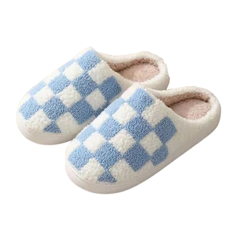 Pantuflas Blue Checkers Small