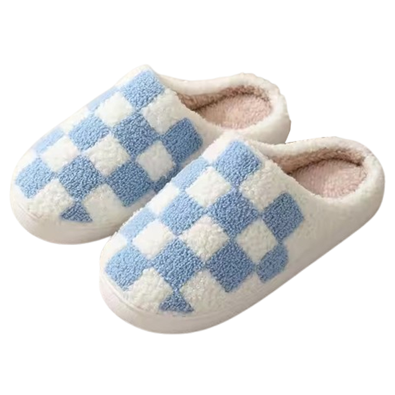 Pantuflas Blue Checkers Large
