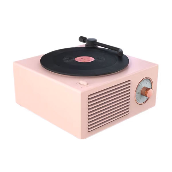 Bocina Vintage Tocadisco Rosa