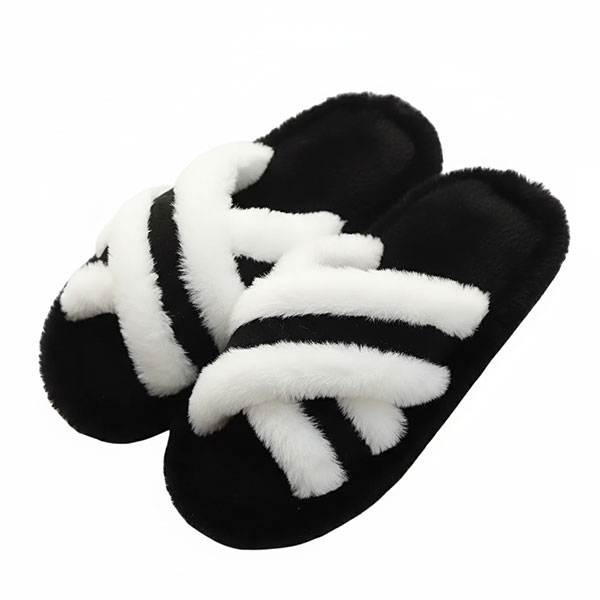 Pantuflas Fluffy Black Large