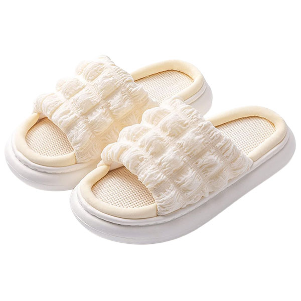 Pantuflas Puff Beige Slides Small