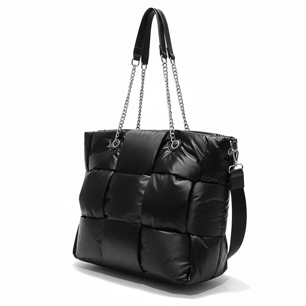 Puff Chain Tote Black