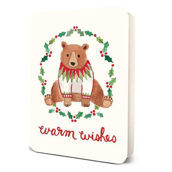 Tarjeta Holiday Bear in a Sweater