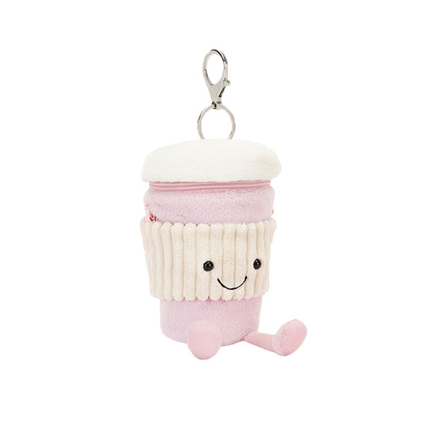 Llavero Jellycat Coffee-To-Go Pink