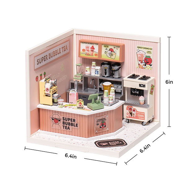 Kit de Mini Casa DIY Rolife – Double Joy Bubble Tea - Imagen 3