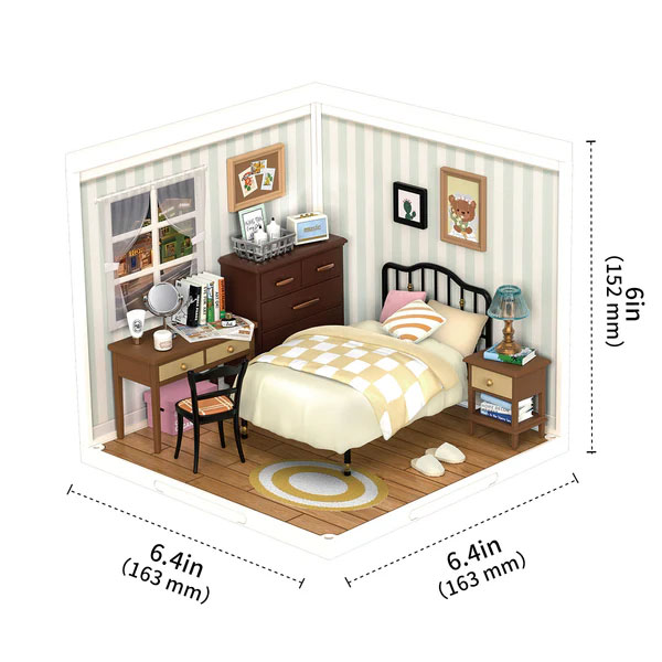 Kit de Mini Casa DIY Rolife - Sweet Dream Bedroom - Imagen 3