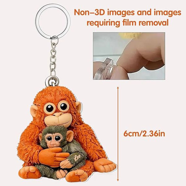 Llavero Acrilico Punch The Monkey - Imagen 3