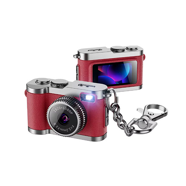 Llavero - Mini Cámara Digital Retro Rojo