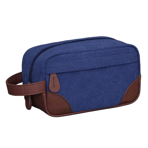 Estuche Azul con Asa Chocolate