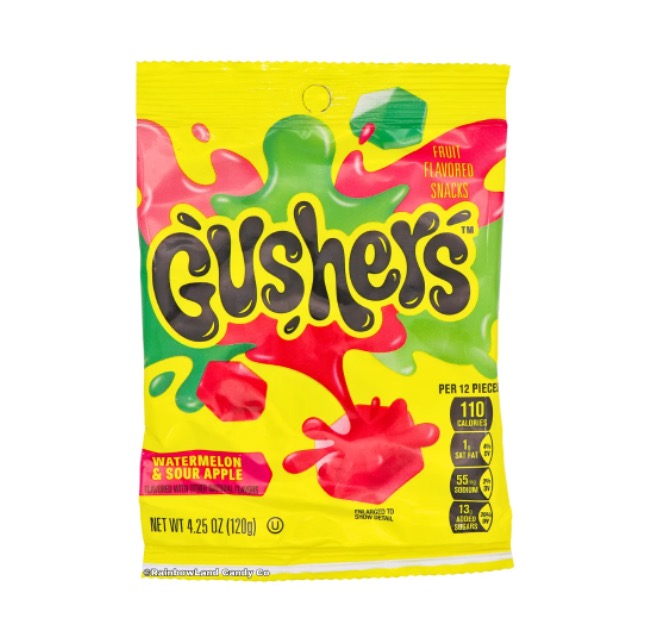 Gushers Watermelon Sour Apple Peg Bag