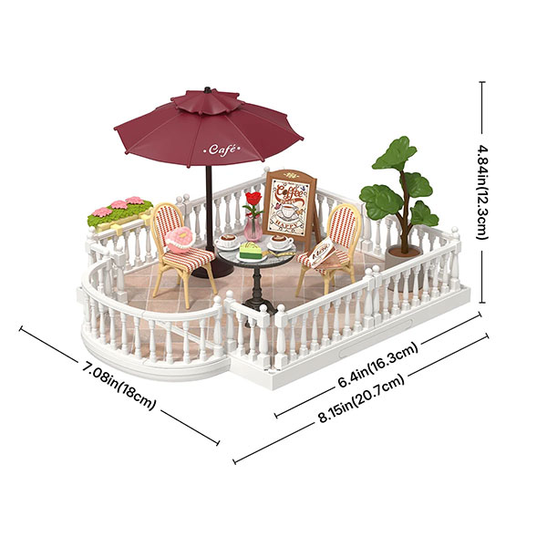 Kit de Mini Casa DIY Rolife – Chic Café Terrace - Imagen 3