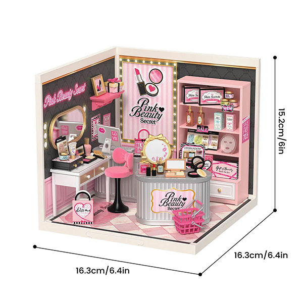 Kit de Mini Casa DIY Rolife – Pink Beauty Secret - Imagen 3